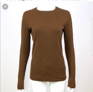 Vince Ribbed Crewneck Long Sleeve Top 0101